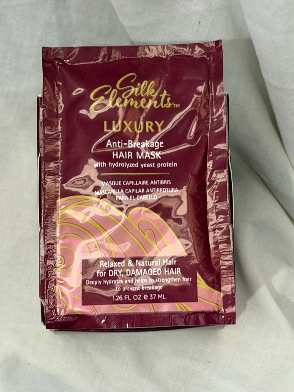 Element Luxury Anti-Breakage Hair Mask - Burgundy and Pink Accents